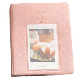 Plus Nao Album Pocket Type Photo Book Trading Card Case Pressing Activity Storage Color Correct Book Polaroid Cheki Photo Included, Pink