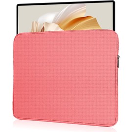 Ctemnpho 17.3inch Portable Monitor Case Storage Bag, Portable Computer Cover Bag with Pocket Zipper for 17.3inch Monitor, Laptop Notebook Computer Gaming Display Protective Travel Bag (Pink)