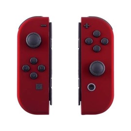 MODDEDZONE Custom Joy-Con's Controllers Soft Touch Finish Unique Design… (Multiple Designs Available) (Soft Red)