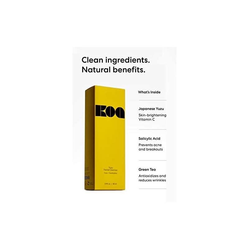 Koa Limpiador facial de Yuzu - Ingredientes tradicionales y nutritivos