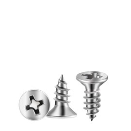 100 PCS #10 X 1/2 inch Flat Head Phillips Wood Screws, 18/8 (A2) Stainless Steel Fully Threaded 10 X 1/2" Self-Tapping Small Screw, by TPOHH