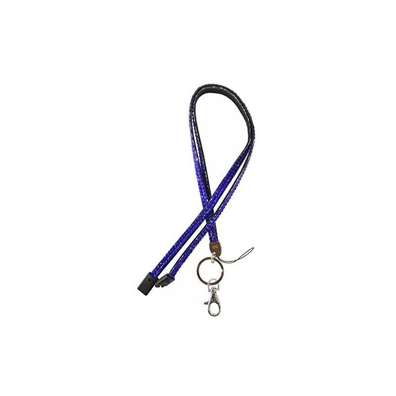 Blue Bling Diamante Rhinestone (Breakaway) Lanyards for ID Card &