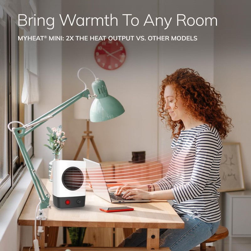 Lasko MyHeat Mini Personal Ceramic Space Heater for Home, Energy