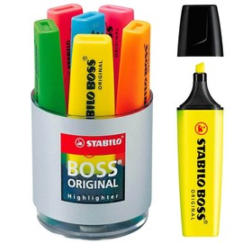 Highlighter - STABILO BOSS ORIGINAL Tub of 6 Assorted Colours
