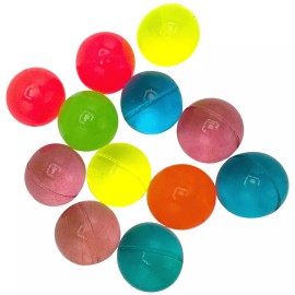 Mandarin Bird Toys 2076 Pk12 Rainbow Party Bouncers - Brightly Colored Rubber Bouncy Balls