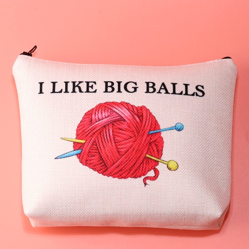 Crochet supplies Bag Knitting Project Bag I Like Big Balls