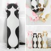 SHINUOER Long Cat Plush Pillow Cat Body Pillow,Black Cat Stuffed