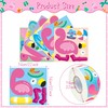 Haooryx 600pcs Make A Flamingo Face Scene Sticker Roll Make