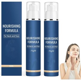 Nourishing Night Cream for Face & Neck – Hydrating Moisturiser with Deep‑Sea Extract, Fast Absorbing Non‑Greasy Formula (2PCS)