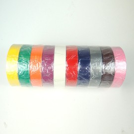 Colored Electrical Tape 3/4 in - 10 Color Subpack (62018-D) (3/4"(19mm) x 66' - 10 Rolls Per Case)