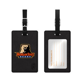 OTM Essentials Morgan State University Faux Leather Luggage Tag, Durable Travel Accessories with Adjustable Strap and ID Card, Classic