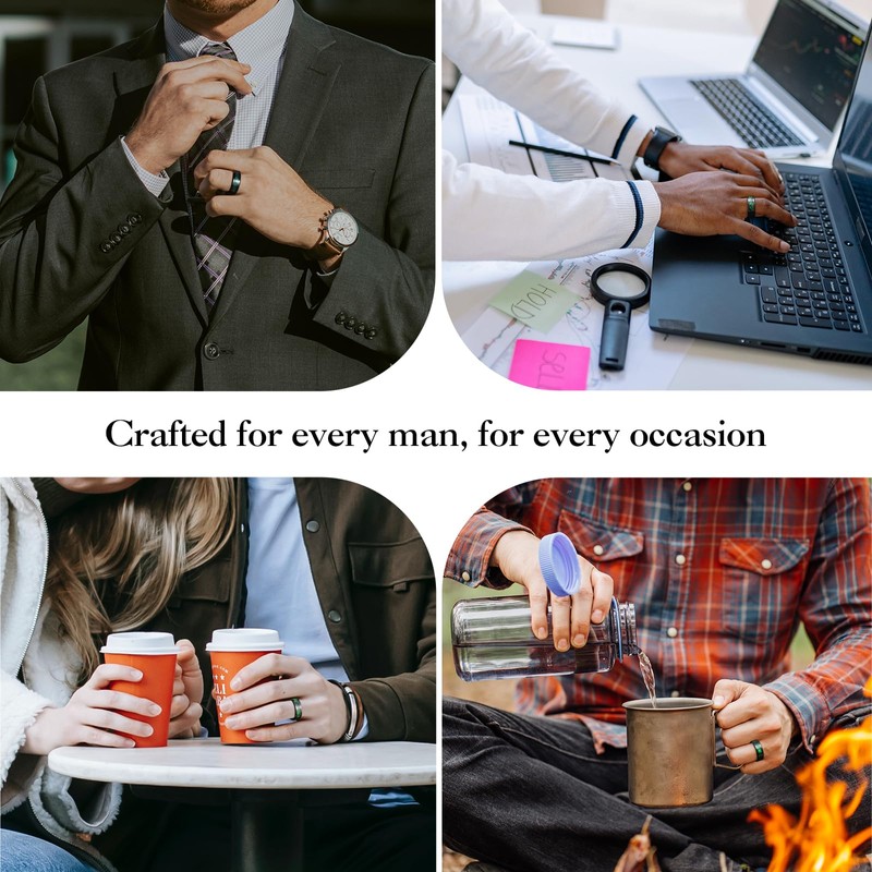 King Will Tungsten Carbide Wedding Band for Men - 8mm