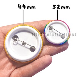 Social Anxiety Badge Set, 4Pcs, 32mm or 44mm Pin Badge Button (32mm)