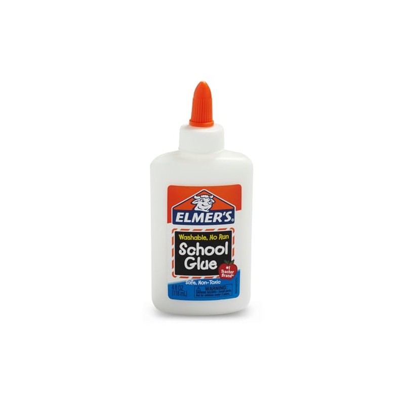 Elmer's Pegamento Escolar Líquido Blanco Lavable 4 oz (12 Unidades)