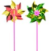 50 Pcs Plastic Rainbow Pinwheel,Windmill Party Pinwheels DIY Pinwheels Set