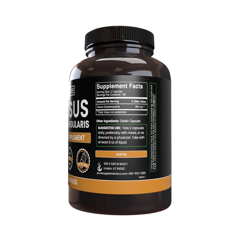 Pure Original Ingredients Cissus Quadrangularis (365 Capsules) No Magnesium Or
