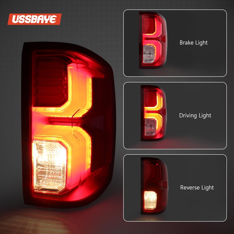 Ussbaye Led Tail Light Compatible with 2016 2017 2018 Chevy