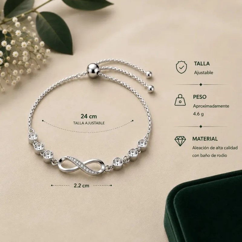 COKARA JOYEIA - Pulseras De Plata 925 Mujer Con Infinito