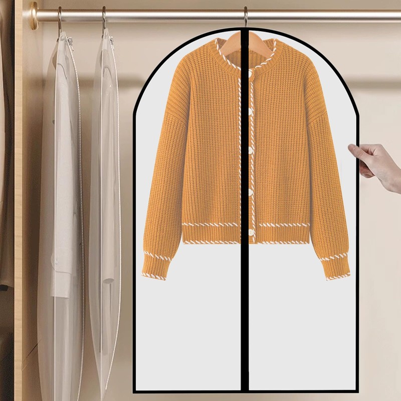 Moth Proof Garment Bags 5pcs 60x100cm,for The Winter Coats Jackets