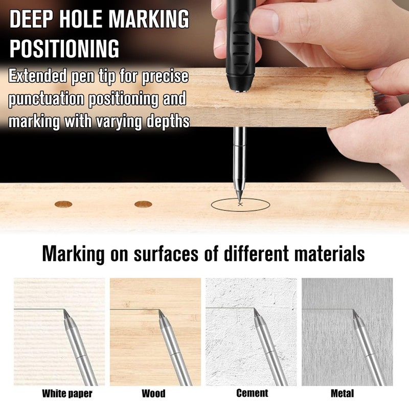 Tracer Pencil Mechanical Carpenter Pencils with 6 Refills Solid Joiners