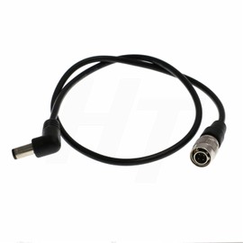 HangTon Hirose 4 Pin Male to Right Angle DC Cylinder Power Cable 5.5*2.5mm for Audio Devices 688 722 Zaxcom Zoom F8 Recorder Mixer Monitor