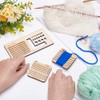 BENECREAT 3Pcs Knitting Needle Gauge Multifunctional Wood Spinning Control Card