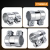 Fit4drive Exhaust Clamp Stainless Steel - Universal Exhaust Clamp Pipe