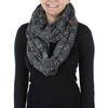 Funky Junque Womens Infinity Scarf Cable Knit Wrap - Grey