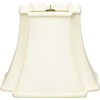 Royal Designs Rectangle Bell Inverted Corner Designer Lamp Shade, White,