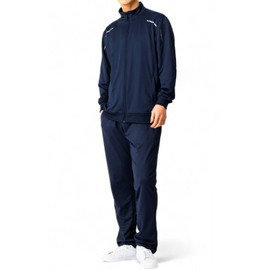 Benke Men's Jersey Top and Bottom Set, Long Sleeve, Stylish, Loungewear, Spring, Autumn, Gym, Sports, Running, Sweat Absorbent, Quick Drying, navy