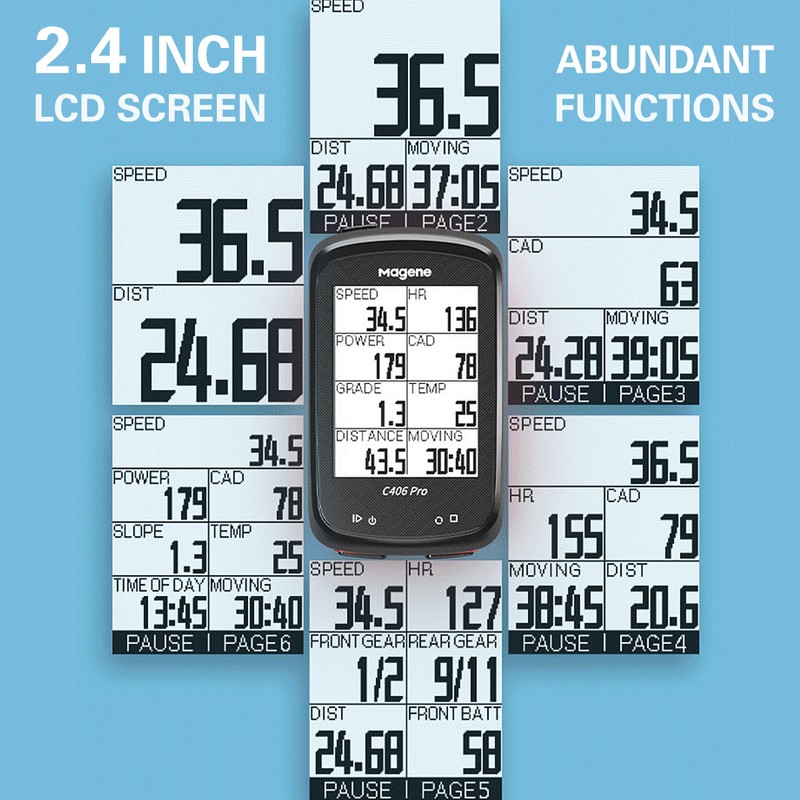 Bicycle GPS Computer Waterproof Wireless ANT+ Smart Bike Speedometer Bicycle