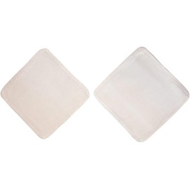 Royal Silk Pure Silk Breast Pads Set of Two, 5” x 5” – Soft Cushiony Comfort ––100% Satin Silk – Washable, Reusable - Cream