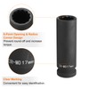 HARFINGTON 2Pcs 12-Point Deep Impact Socket 1/2 Inch Drive 17mm