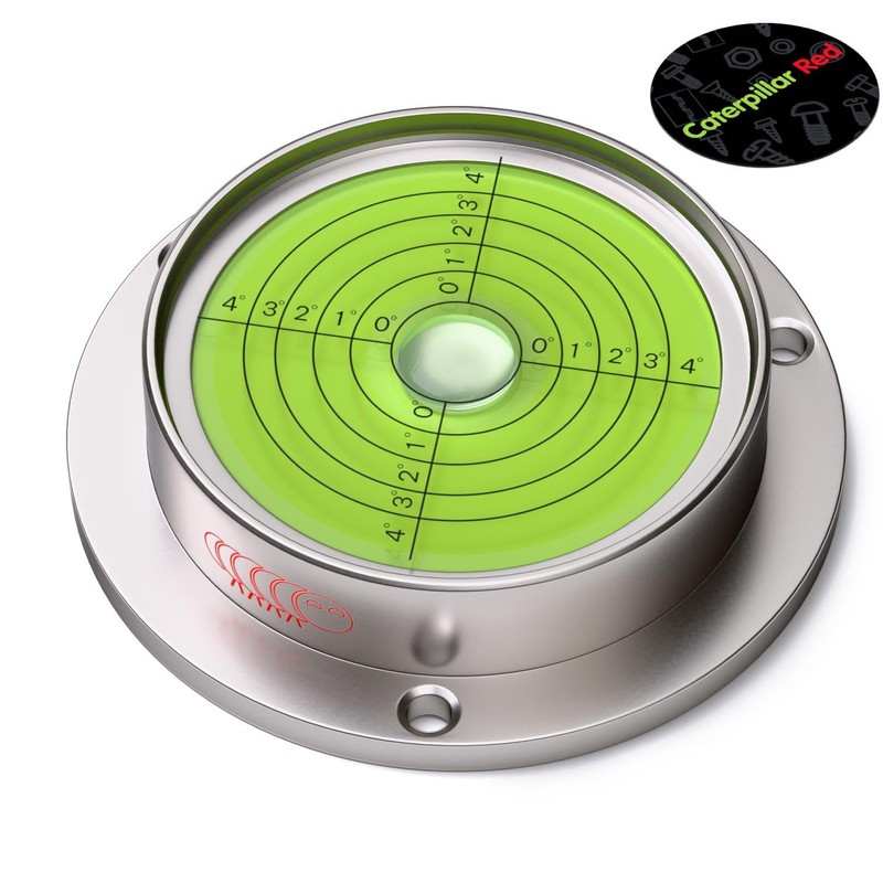 Large Flanged Metal Circular Angle Spirit Bubble Degree Level (Green