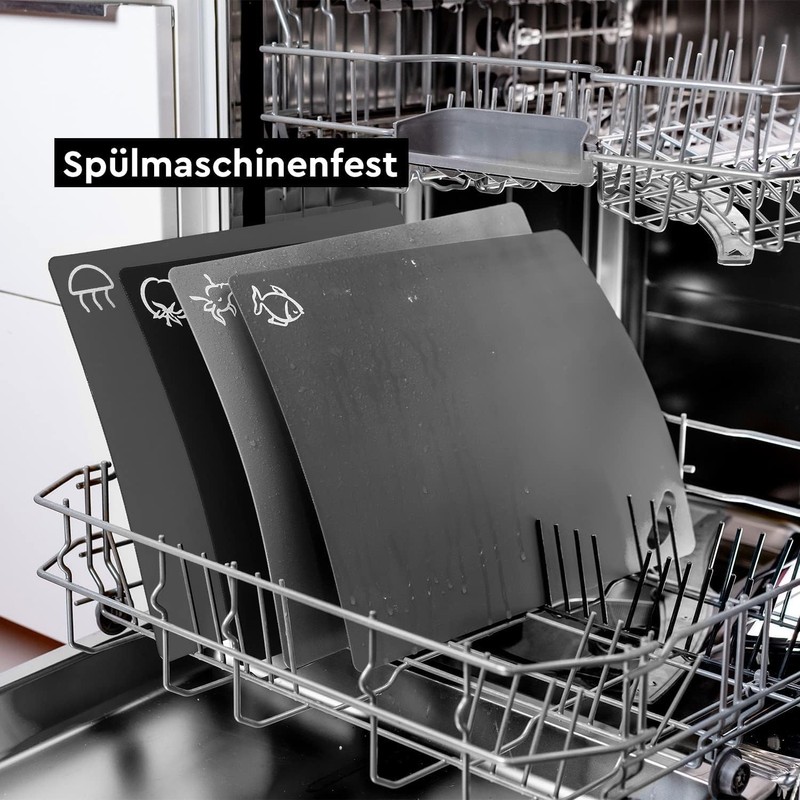 Axer Kitchen Chopping Board Plastic Large - 6-Piece Cutting Mat