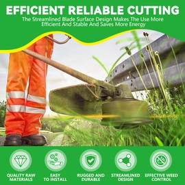 Weed Eater Blades, 32 Pack, Replacement Flexible Line Blades for Trimmers Edgers, Weed Wacker Blades, Weed Eater String, The First Choice for Durability When Cutting Grass, Yellow & Green Set.
