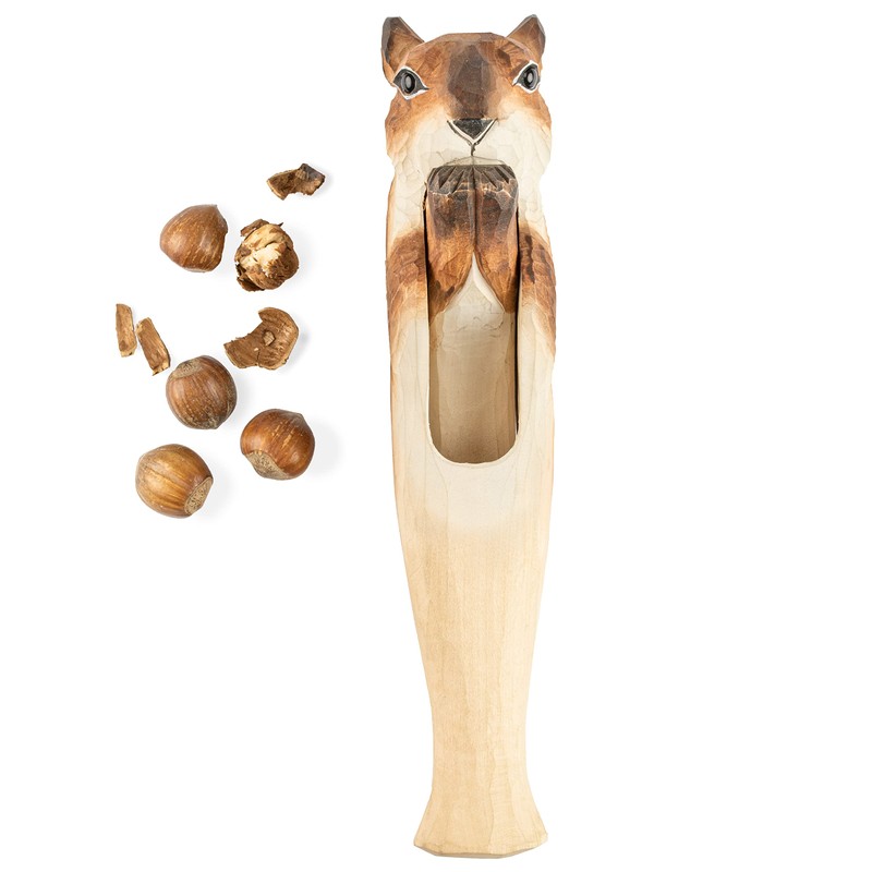 WILDLIFEGARDEN Wildlife Garden WG4996 Nutcracker Squirrel Decorative Hand Carved Nutcracker