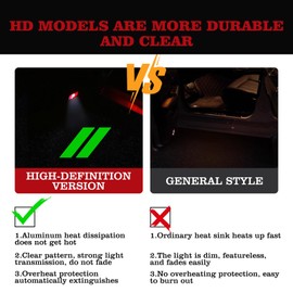 2Pcs/Set Car Door Lights for Charger 2010-present, Courtesy LED Ghost Shadow Light Projector Lamps Accessories (Green)