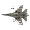 DCD Sukhoi Su-27 Flanker Fighter Aircraft Compass Ghost Grey Scheme