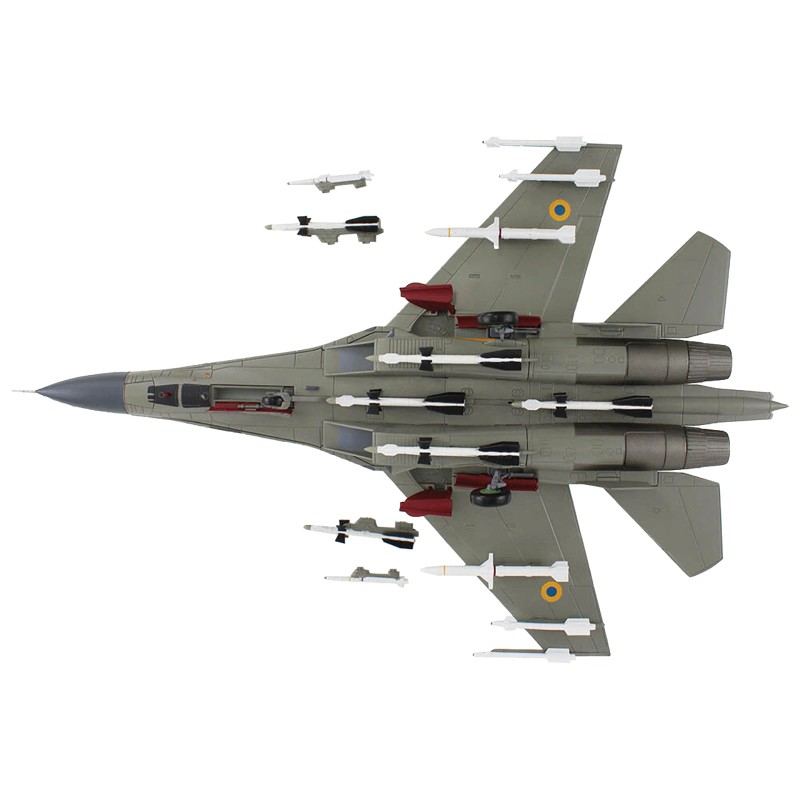 DCD Sukhoi Su-27 Flanker Fighter Aircraft Compass Ghost Grey Scheme