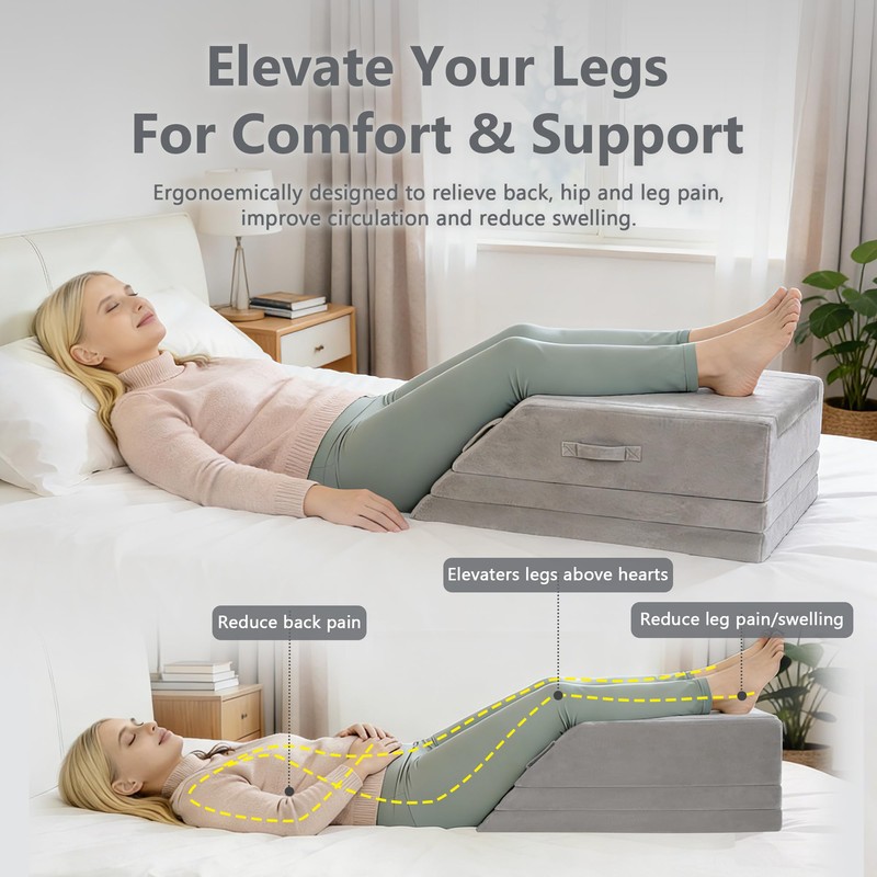4 Heights Leg Elevation Pillow Blood Circulation, Swelling, L 29"
