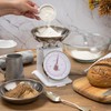 MARLIZ Small Retro Kitchen Scale 4.4Lb/2Kg with 2 Bowls White