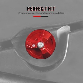 NICECNC Fuel Petcock Turn Lever Knob Screw Compatible with Honda TRX450R 2010 2011 2012 2013 2014, TRX450R Kick Start 2006 2007 2008 2009 2012 Red,Replacement for 16963-HP1-000