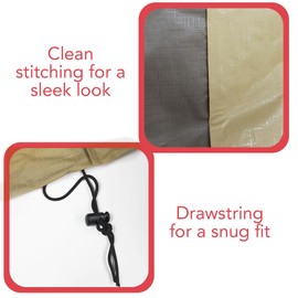 LAMINET Crystal Clear Heavy-Duty Waterproof Plastic Outdoor Furniture Cover - Chair Cover - 3 Season Protection - Keep Rain, Snow & Debris Off! Premium Protection at Economy Price!