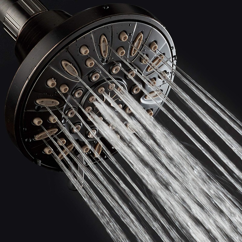 AquaDance OIL RUBBED BRONZE High Pressure 6-Setting 4" Shower Head