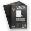 SIGNZ Clamp Binder DIN A4, Pack of 5, Black, for