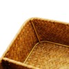 DECRAFTS Seagrass Storage Basket with Compartments Utensil Tray for Organization
