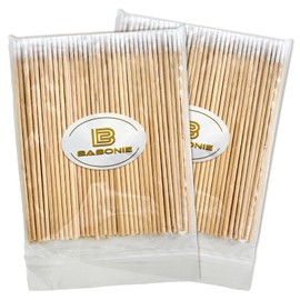 BABONIE 200PCS Pointed Cotton Swabs - Precision Microblading Cotton Swab 4 inch - Micro Sticks for Nail Supplies Makeup Tattoo Permanent Cosmetic