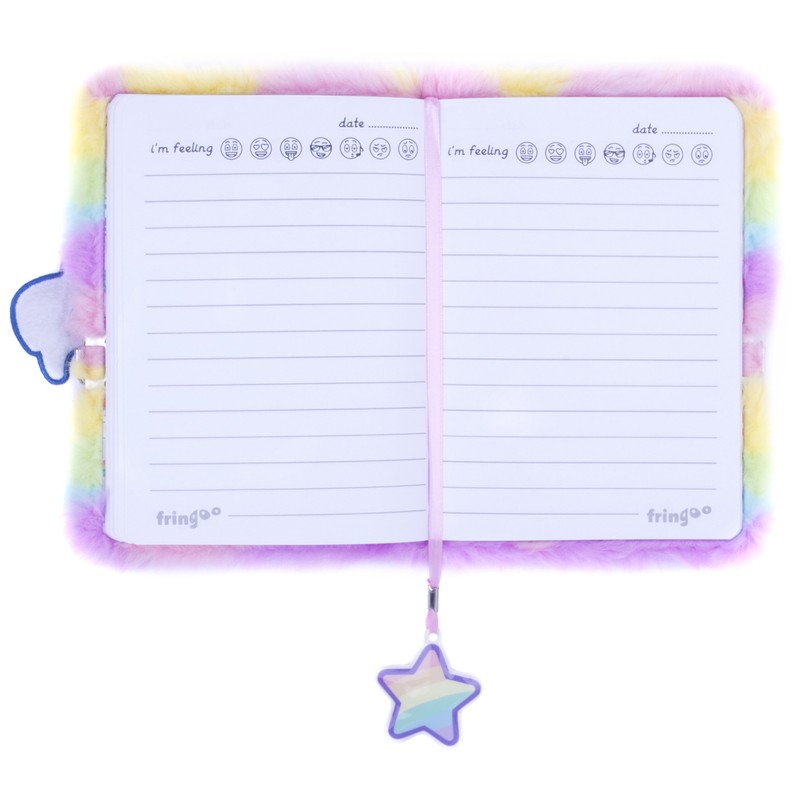 Fringoo® Girls Boys Plush A5 Notebook Diary 3D with Padlock