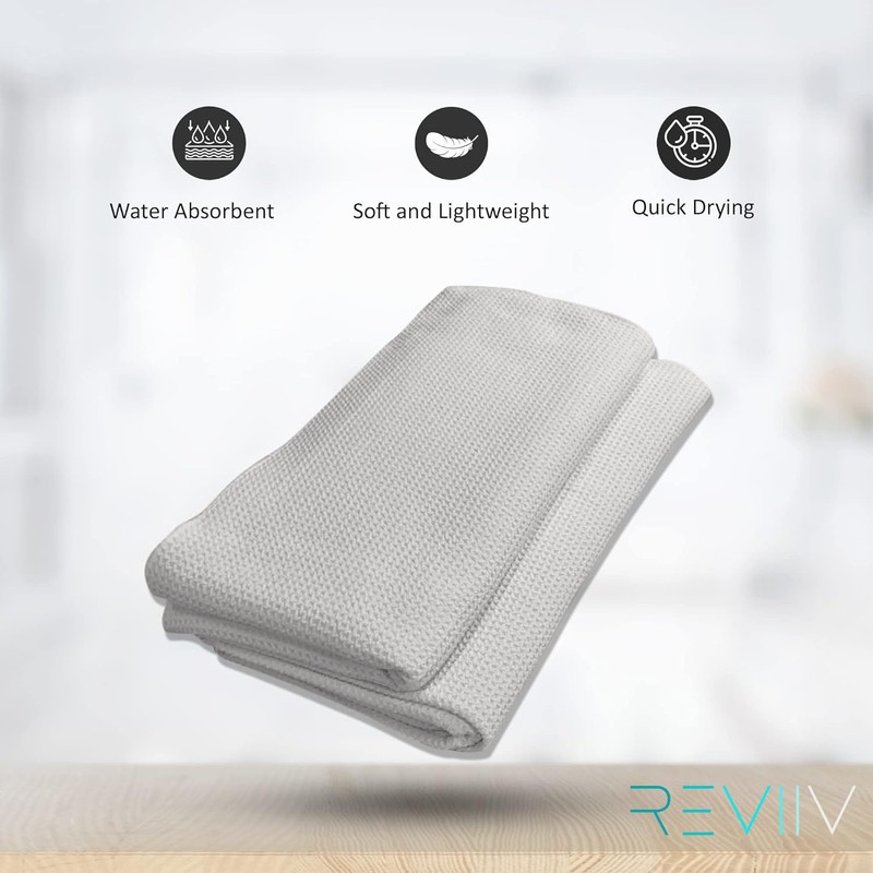 REVIIV Sauna Blanket Towel Insert - 2 Pack Light Grey